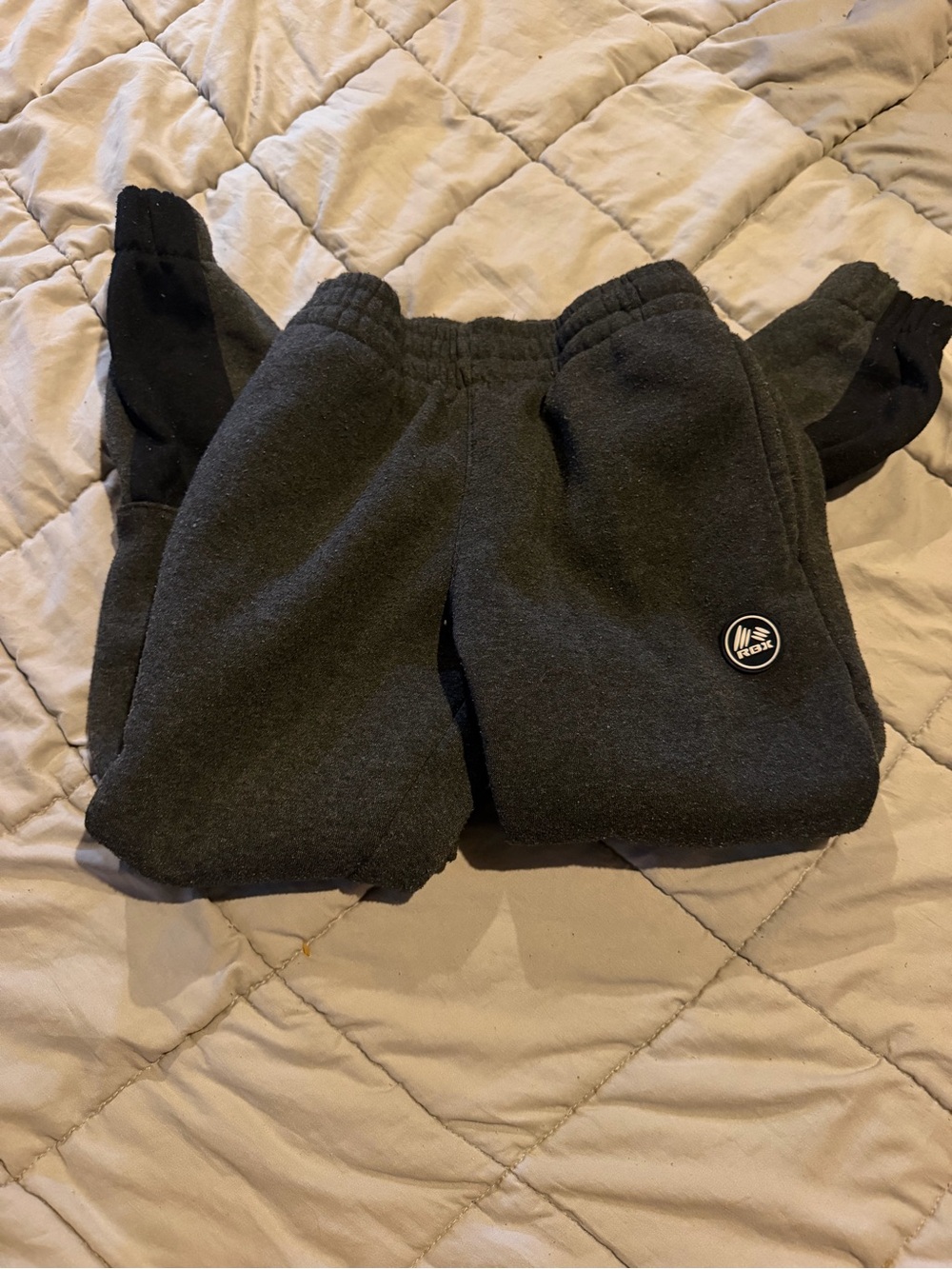 RBX Charcoal Gray Kids Sweatpants with Logo Patch